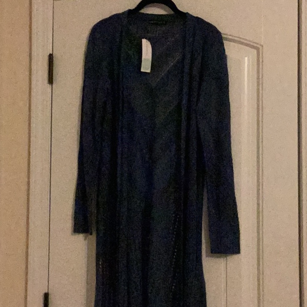 Blue Long Sleeve Cardigan. Love Ellie.